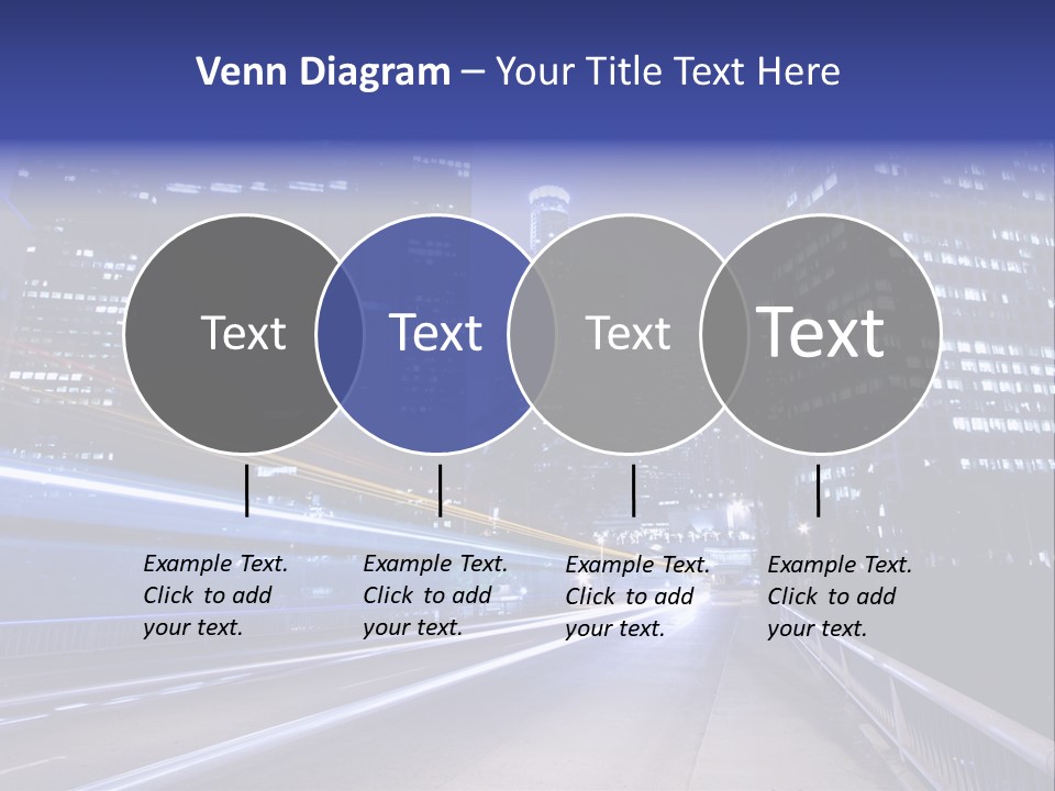 A Picture Of A City At Night Time PowerPoint Template