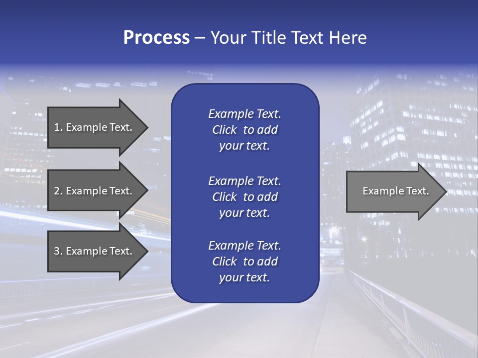 A Picture Of A City At Night Time PowerPoint Template