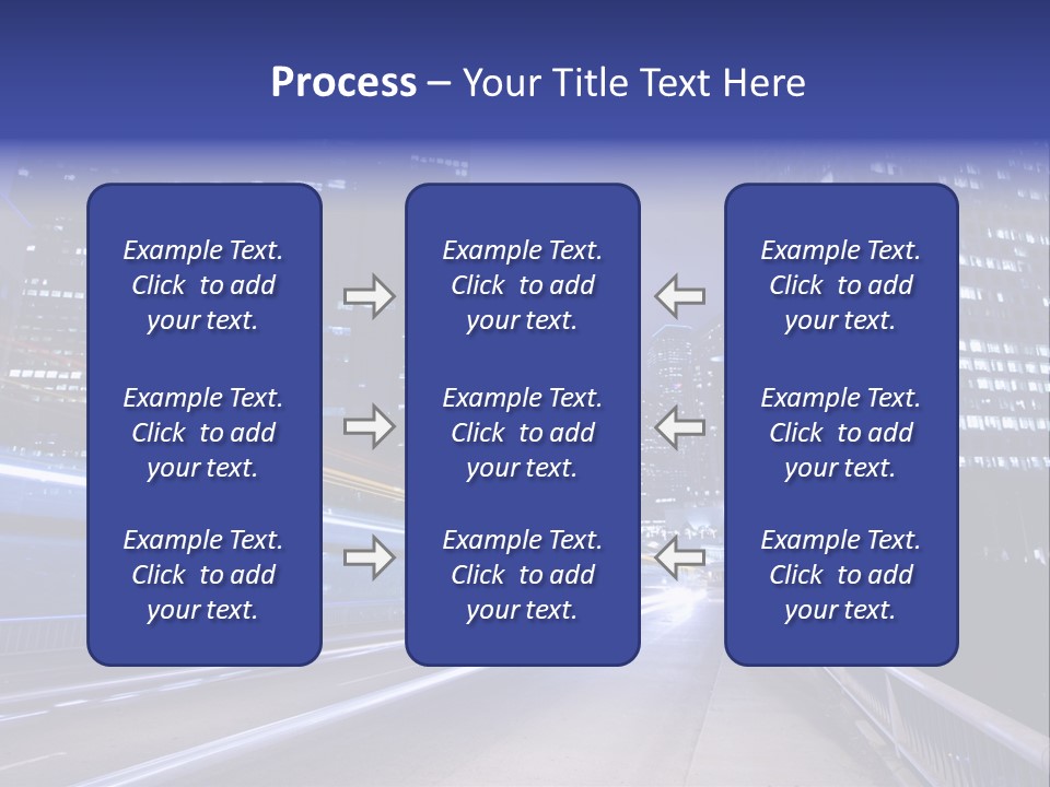 A Picture Of A City At Night Time PowerPoint Template