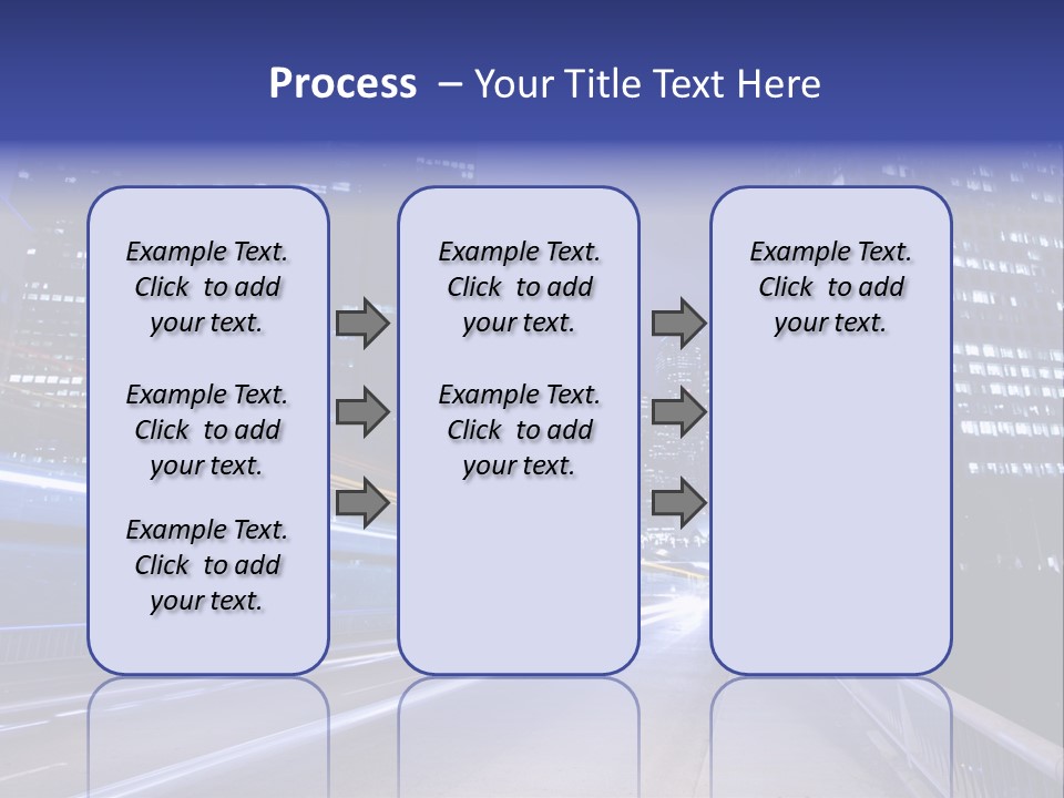 A Picture Of A City At Night Time PowerPoint Template