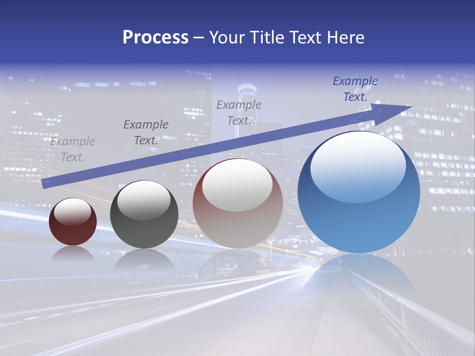 A Picture Of A City At Night Time PowerPoint Template