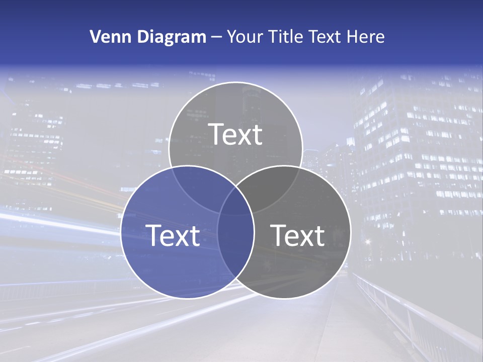 A Picture Of A City At Night Time PowerPoint Template