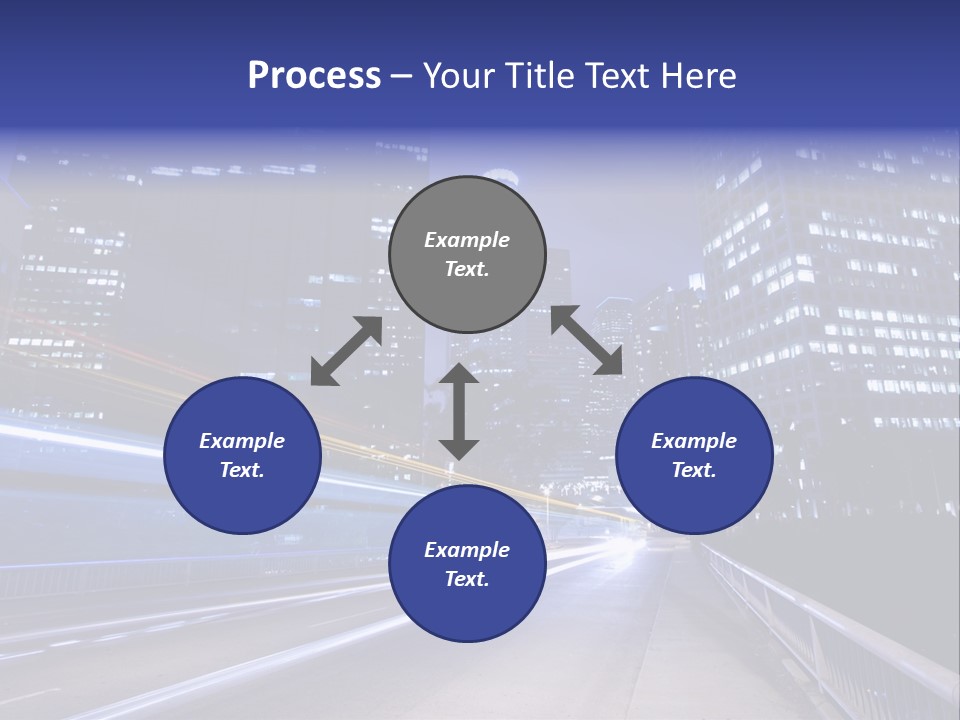 A Picture Of A City At Night Time PowerPoint Template