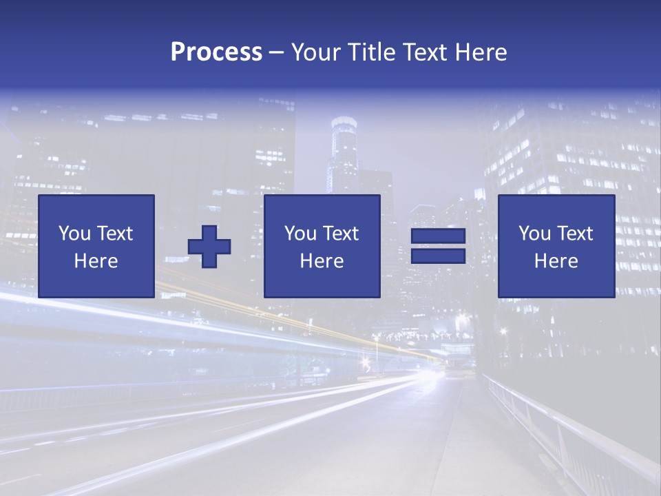 A Picture Of A City At Night Time PowerPoint Template