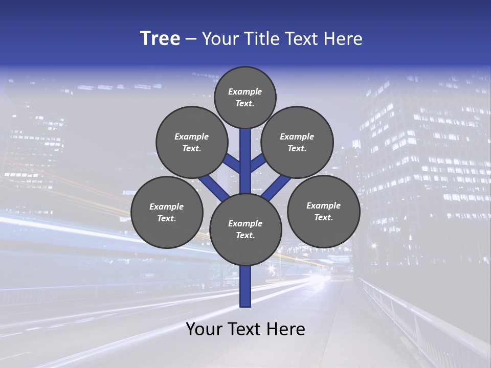 A Picture Of A City At Night Time PowerPoint Template