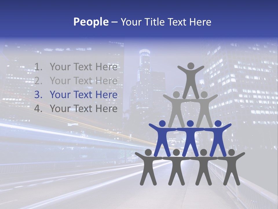 A Picture Of A City At Night Time PowerPoint Template