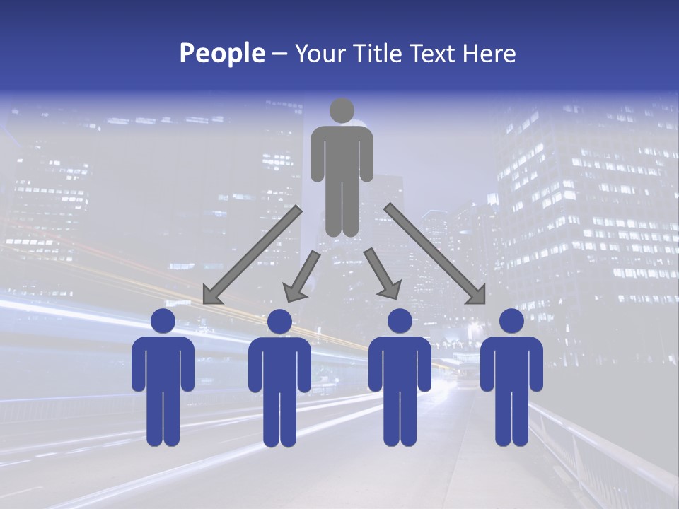 A Picture Of A City At Night Time PowerPoint Template