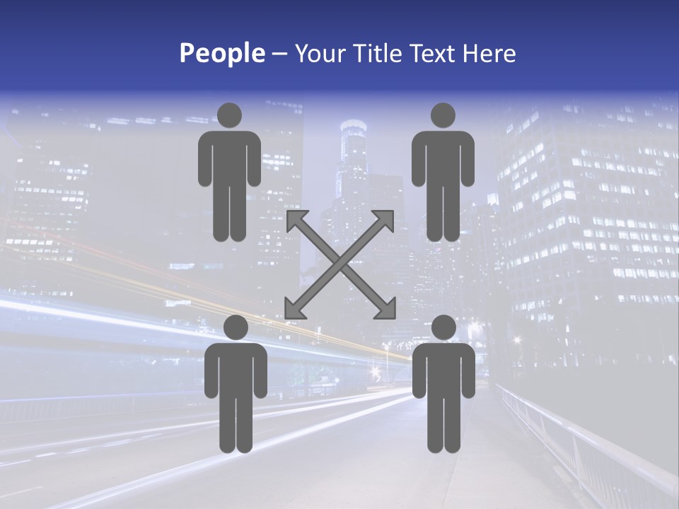 A Picture Of A City At Night Time PowerPoint Template