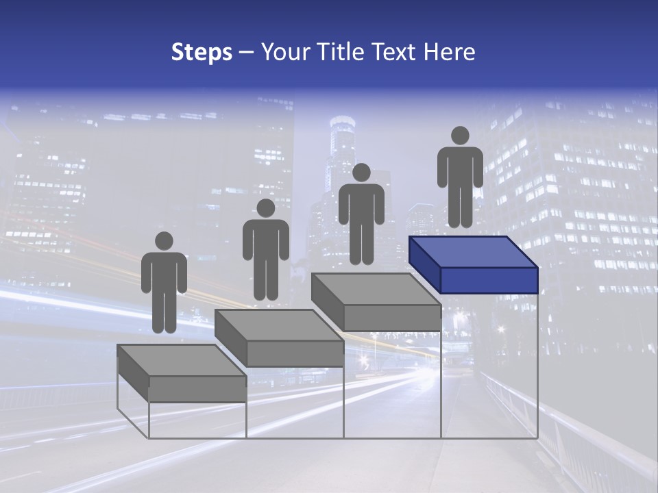 A Picture Of A City At Night Time PowerPoint Template