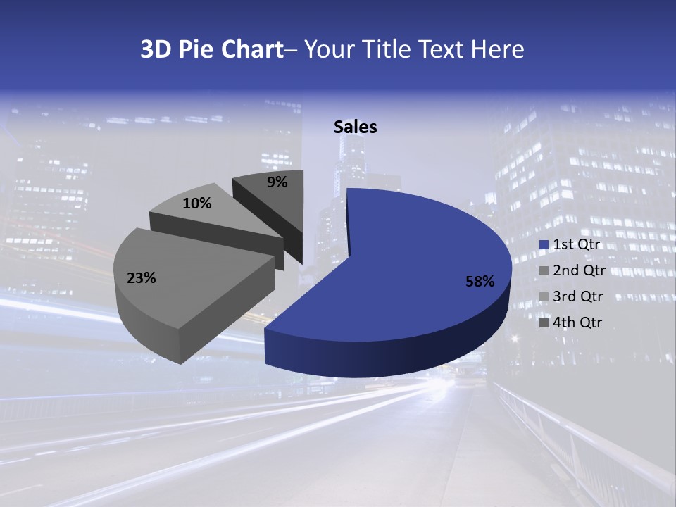 A Picture Of A City At Night Time PowerPoint Template