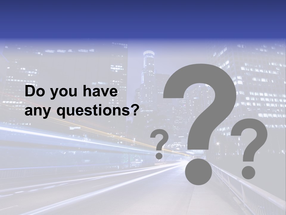 A Picture Of A City At Night Time PowerPoint Template