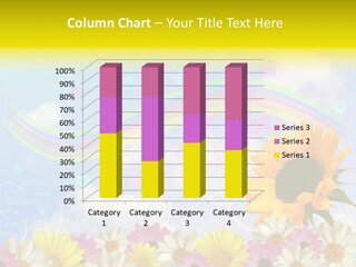 A Sunflower In A Field Of Flowers With A Rainbow In The Background PowerPoint Template