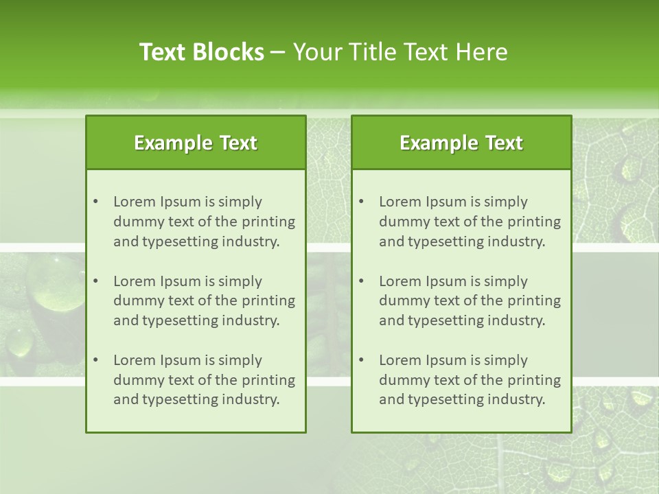 Grassland Dew Texture PowerPoint Template