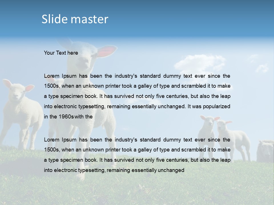 White Grass Naive PowerPoint Template