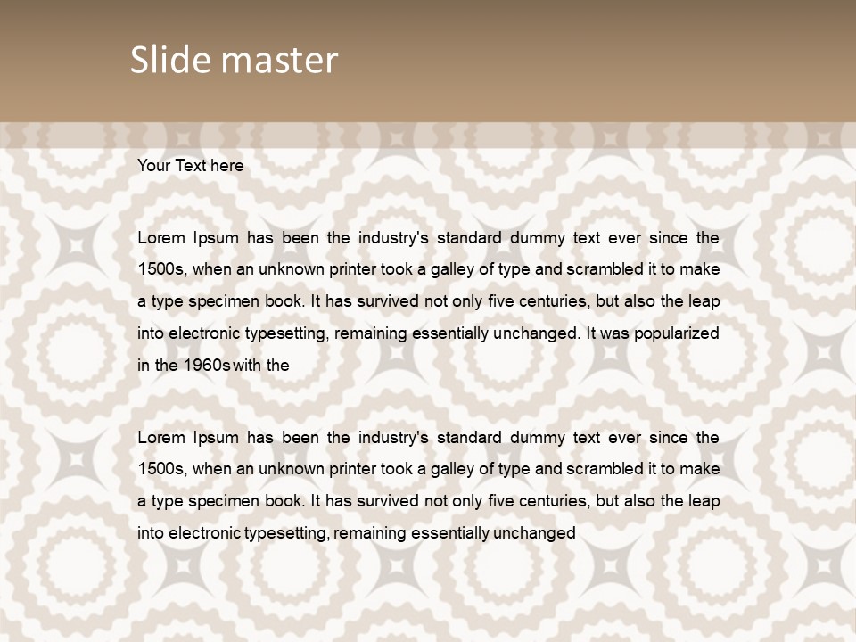 Textile Magnificence Retro PowerPoint Template