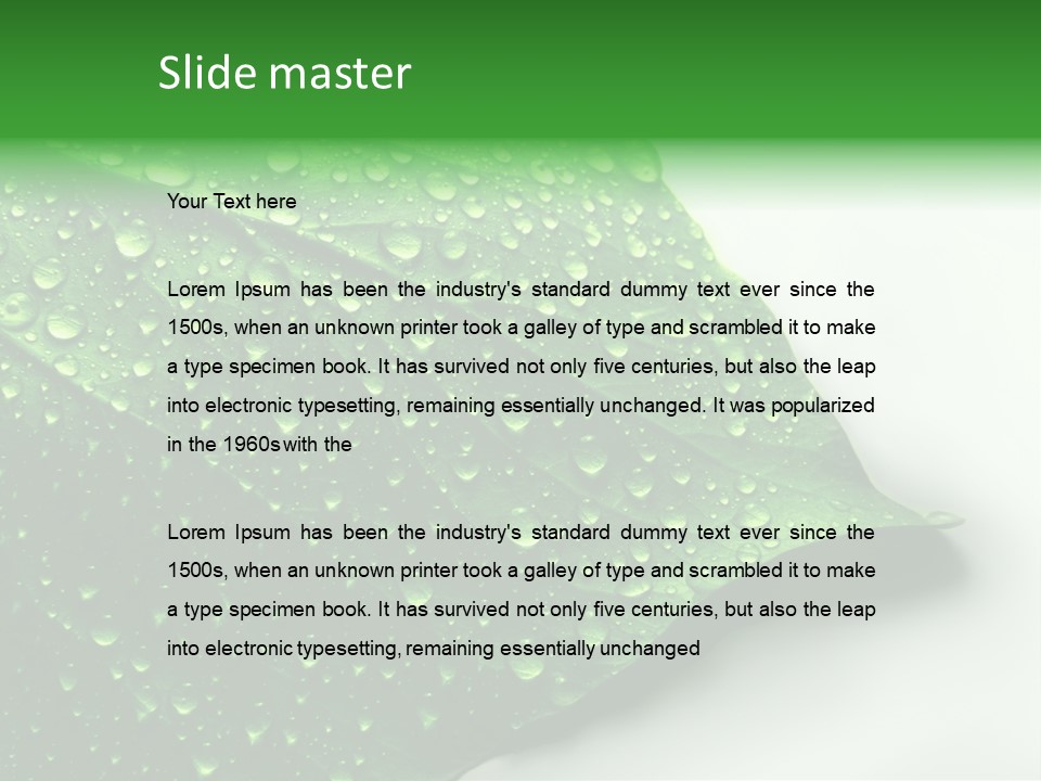 Drop Reflections Dewdrop PowerPoint Template