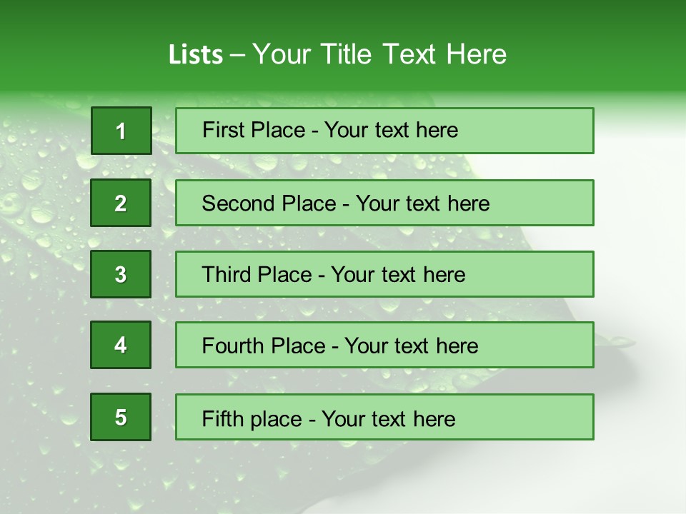 Drop Reflections Dewdrop PowerPoint Template
