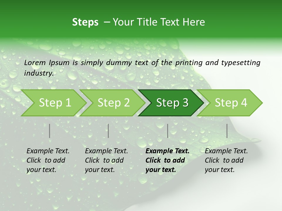 Drop Reflections Dewdrop PowerPoint Template
