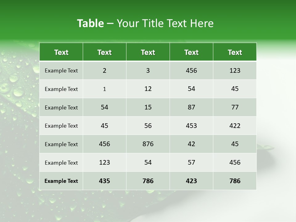 Drop Reflections Dewdrop PowerPoint Template