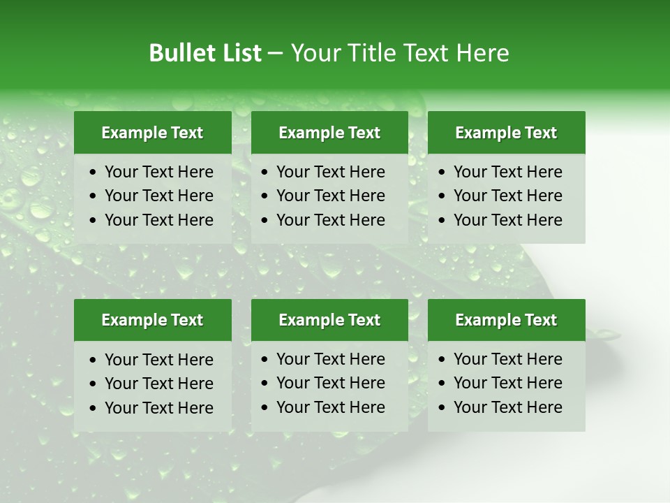 Drop Reflections Dewdrop PowerPoint Template