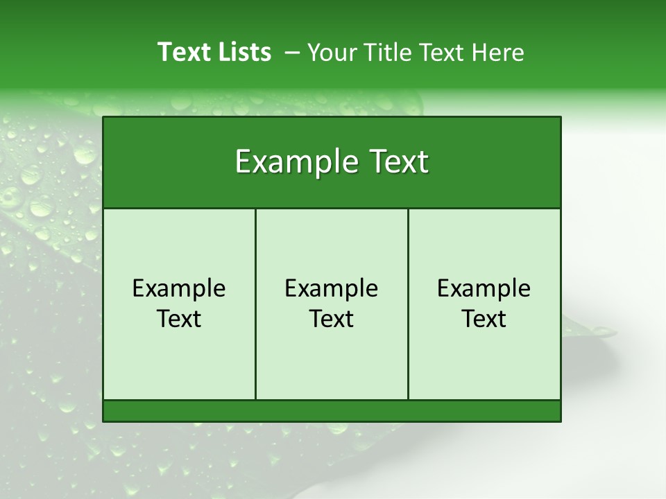Drop Reflections Dewdrop PowerPoint Template