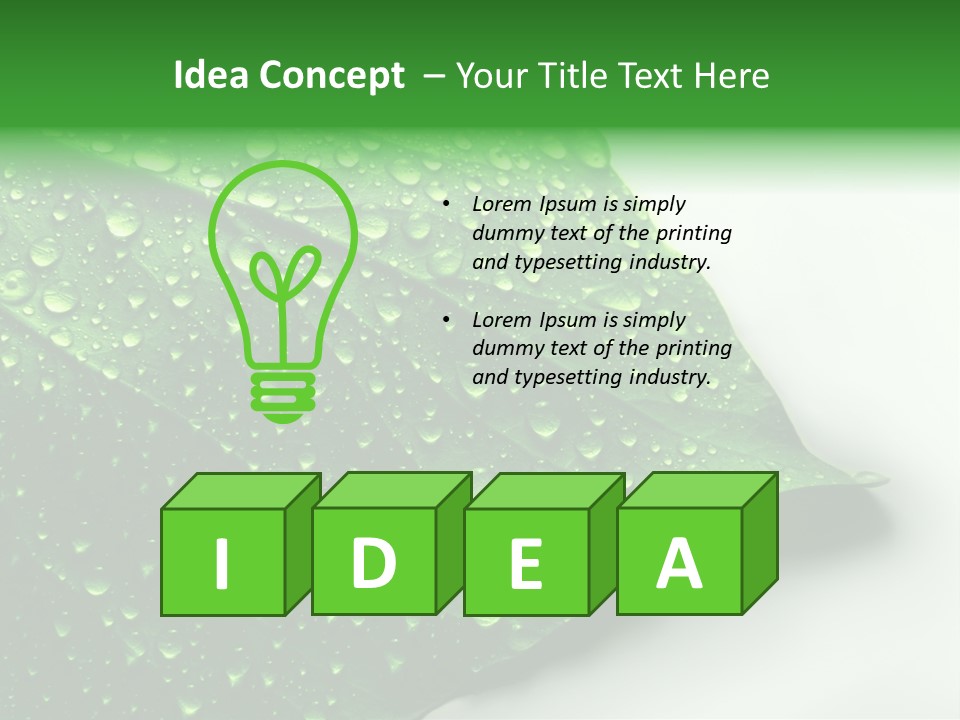 Drop Reflections Dewdrop PowerPoint Template