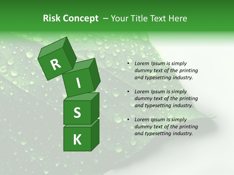 Drop Reflections Dewdrop PowerPoint Template