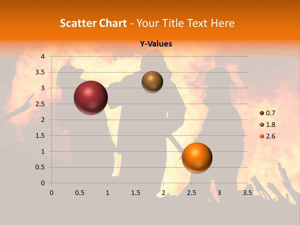 A Group Of People Standing In Front Of A Fire PowerPoint Template