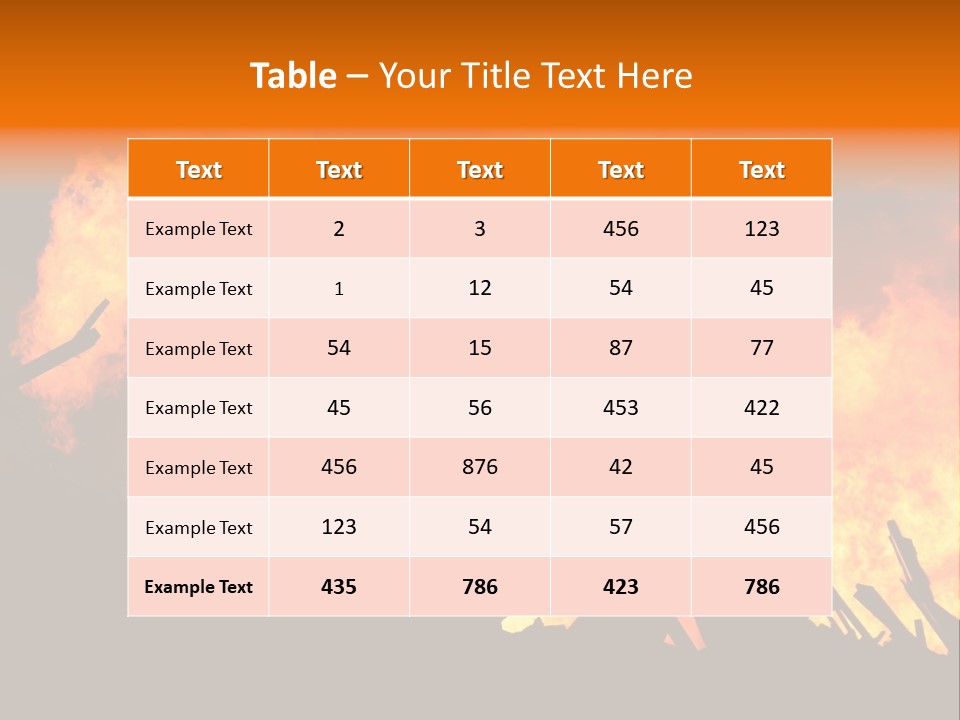 A Group Of People Standing In Front Of A Fire PowerPoint Template
