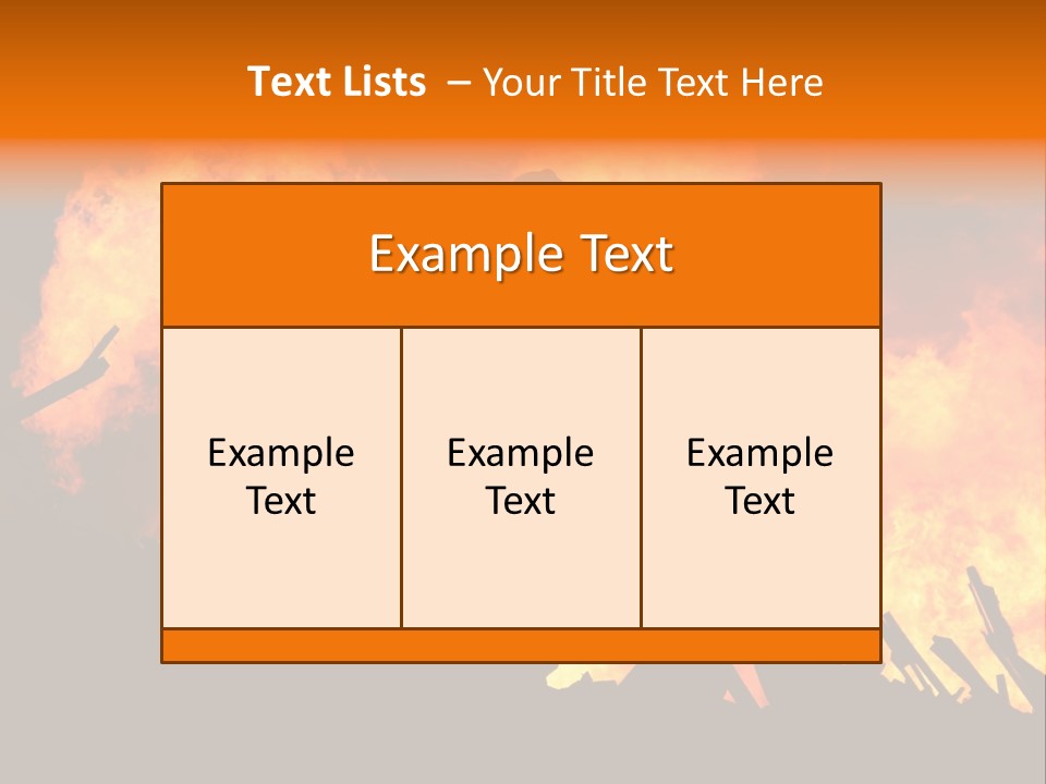 A Group Of People Standing In Front Of A Fire PowerPoint Template