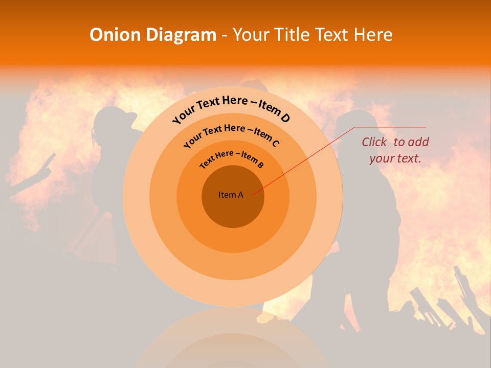 A Group Of People Standing In Front Of A Fire PowerPoint Template