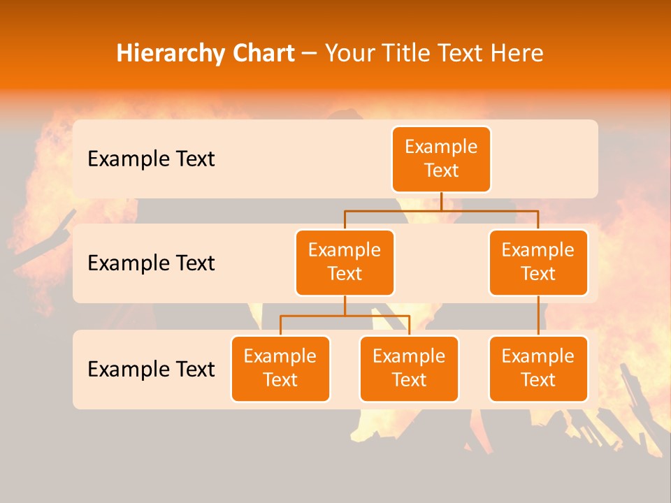 A Group Of People Standing In Front Of A Fire PowerPoint Template