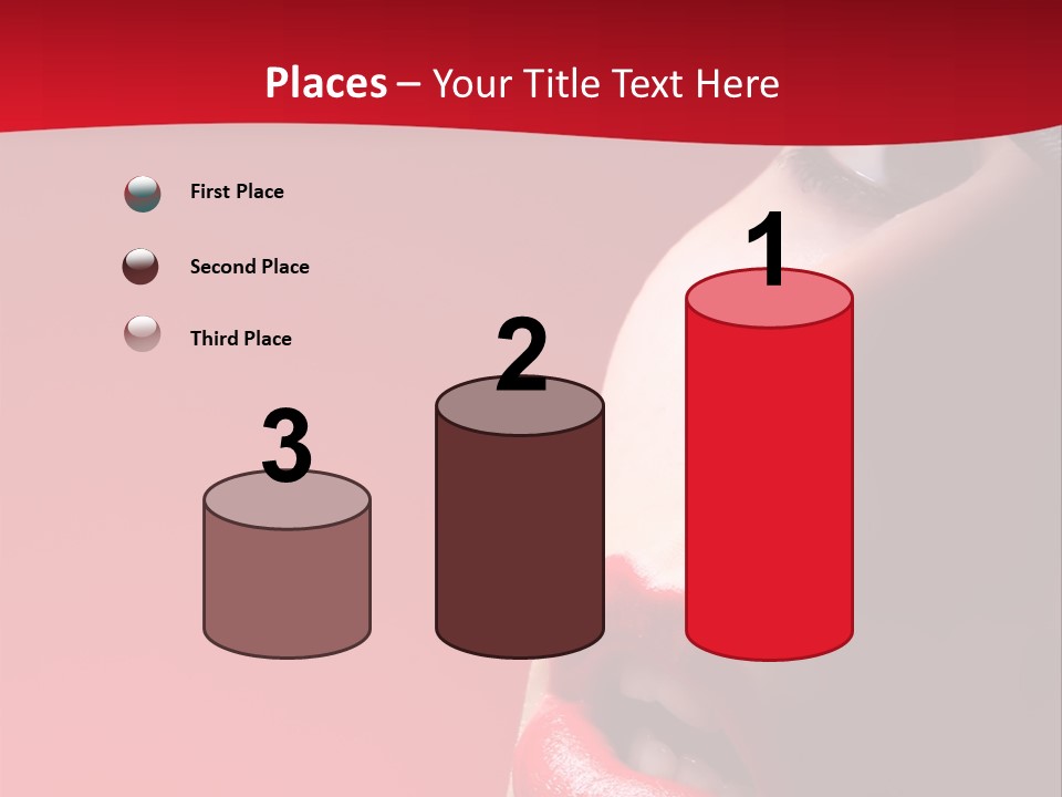 A Woman Wearing A Hat And Red Lipstick PowerPoint Template