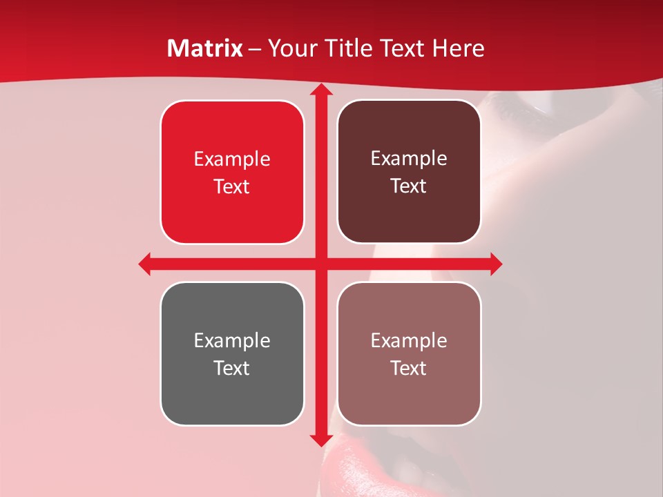 A Woman Wearing A Hat And Red Lipstick PowerPoint Template