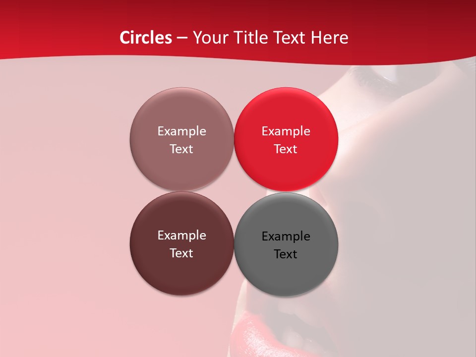 A Woman Wearing A Hat And Red Lipstick PowerPoint Template