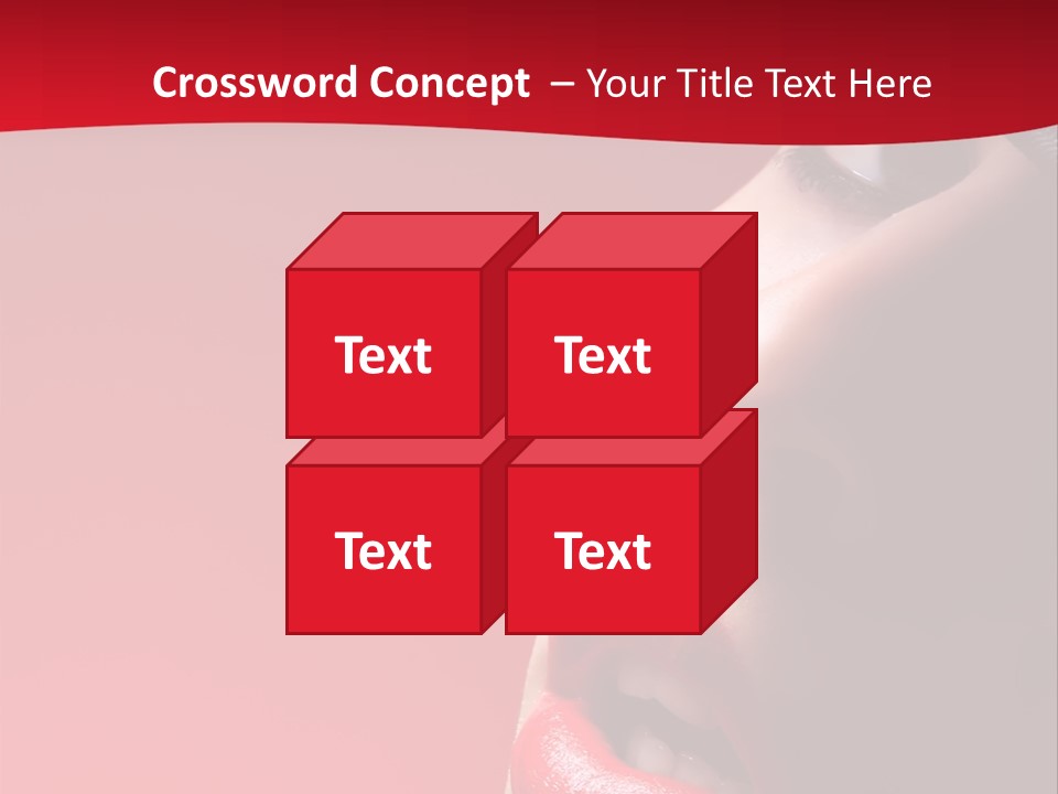 A Woman Wearing A Hat And Red Lipstick PowerPoint Template