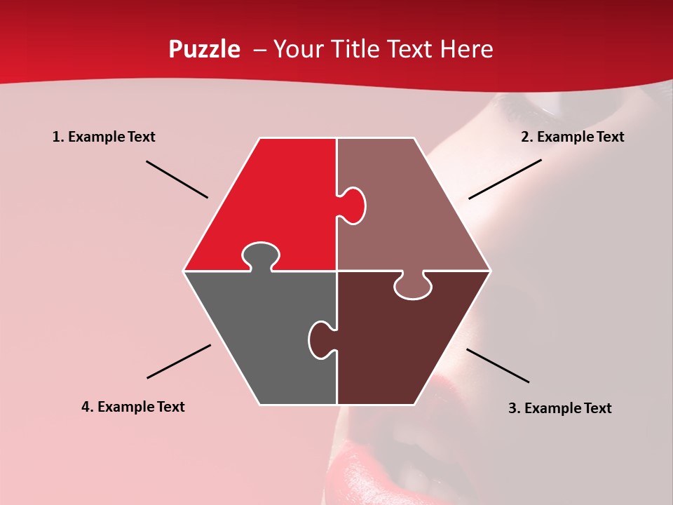 A Woman Wearing A Hat And Red Lipstick PowerPoint Template