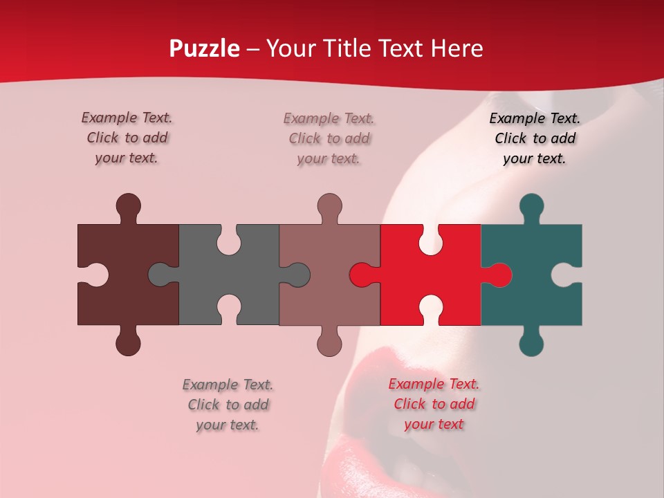 A Woman Wearing A Hat And Red Lipstick PowerPoint Template