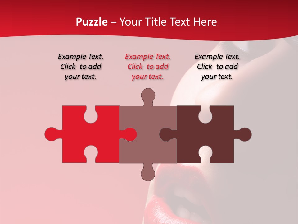 A Woman Wearing A Hat And Red Lipstick PowerPoint Template