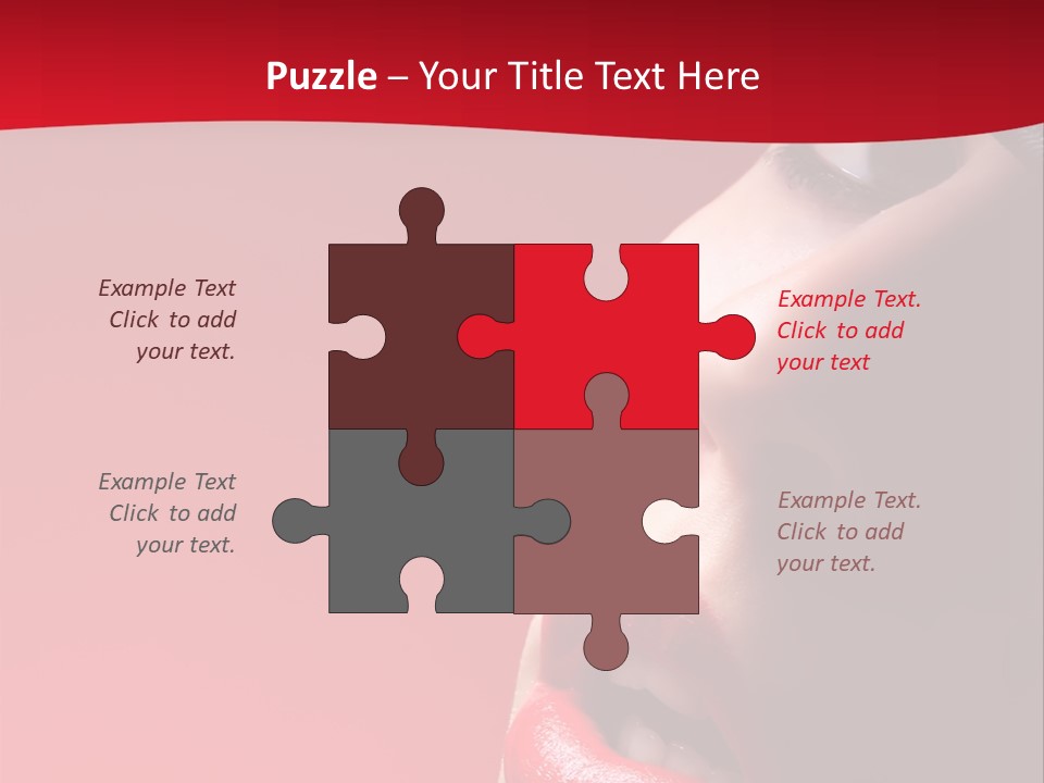 A Woman Wearing A Hat And Red Lipstick PowerPoint Template