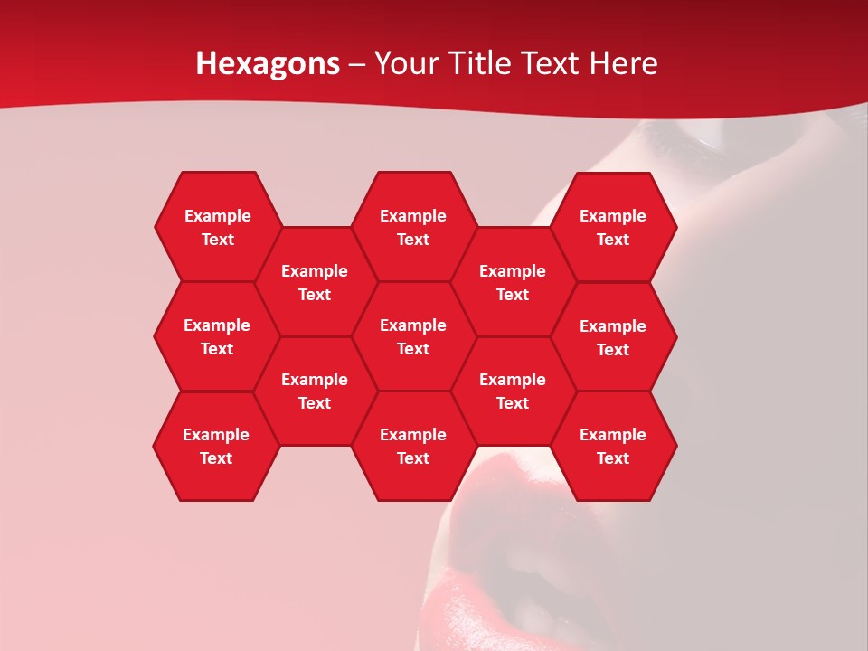 A Woman Wearing A Hat And Red Lipstick PowerPoint Template