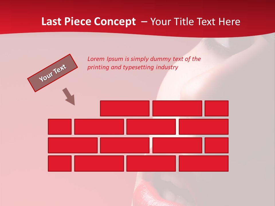 A Woman Wearing A Hat And Red Lipstick PowerPoint Template
