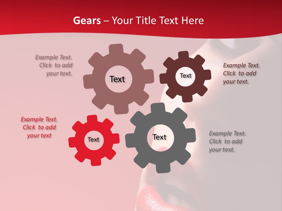 A Woman Wearing A Hat And Red Lipstick PowerPoint Template