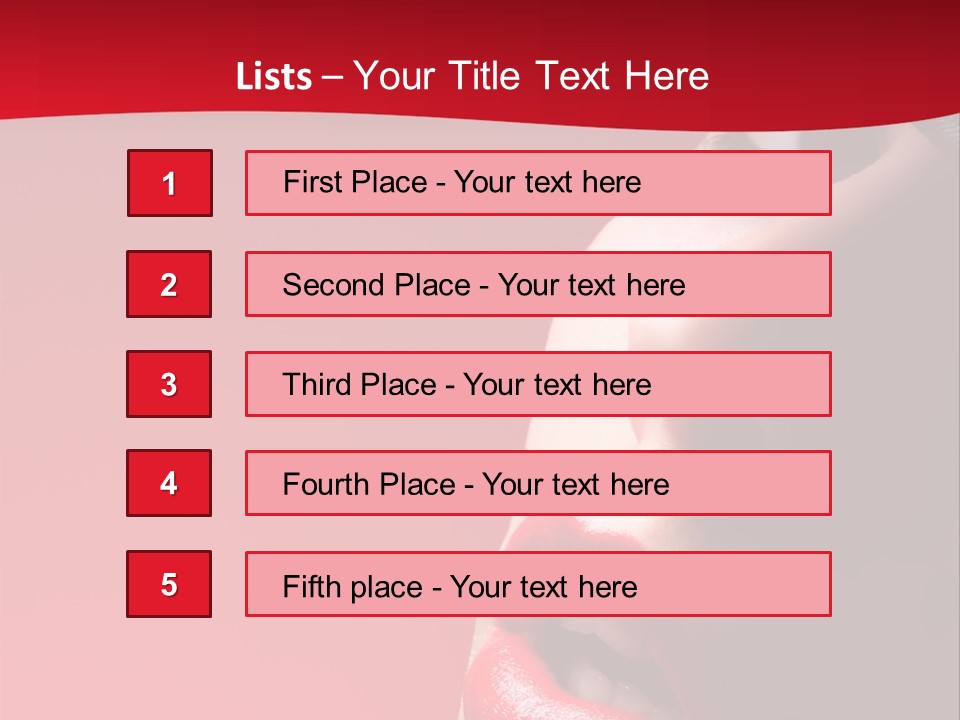 A Woman Wearing A Hat And Red Lipstick PowerPoint Template