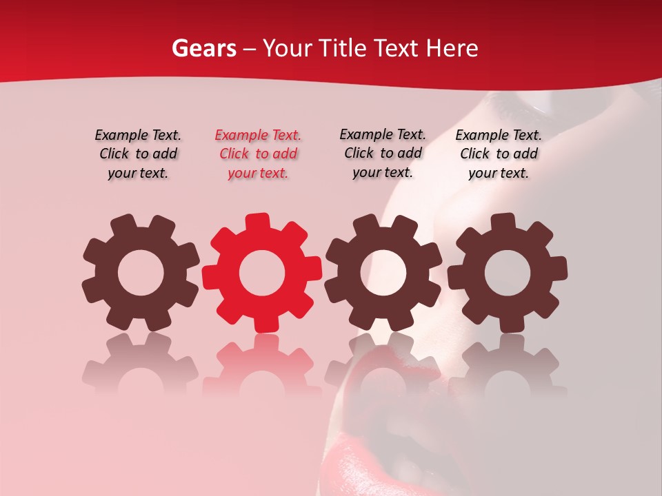 A Woman Wearing A Hat And Red Lipstick PowerPoint Template