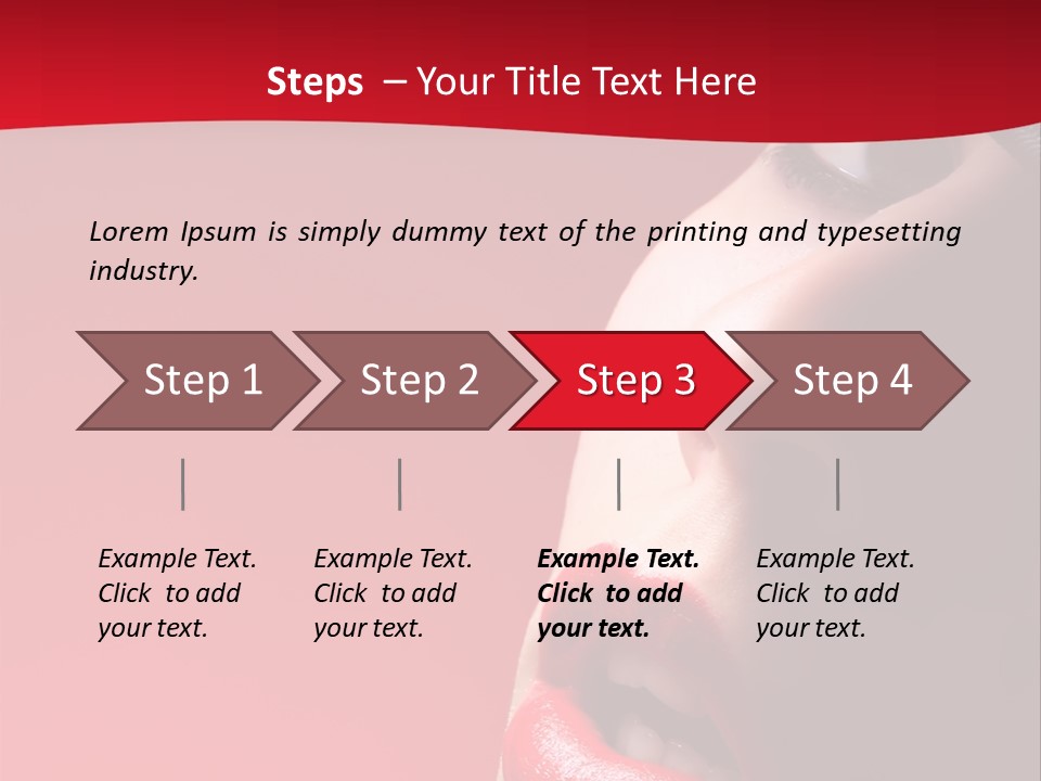 A Woman Wearing A Hat And Red Lipstick PowerPoint Template