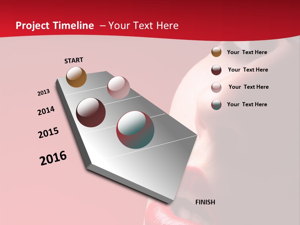 A Woman Wearing A Hat And Red Lipstick PowerPoint Template