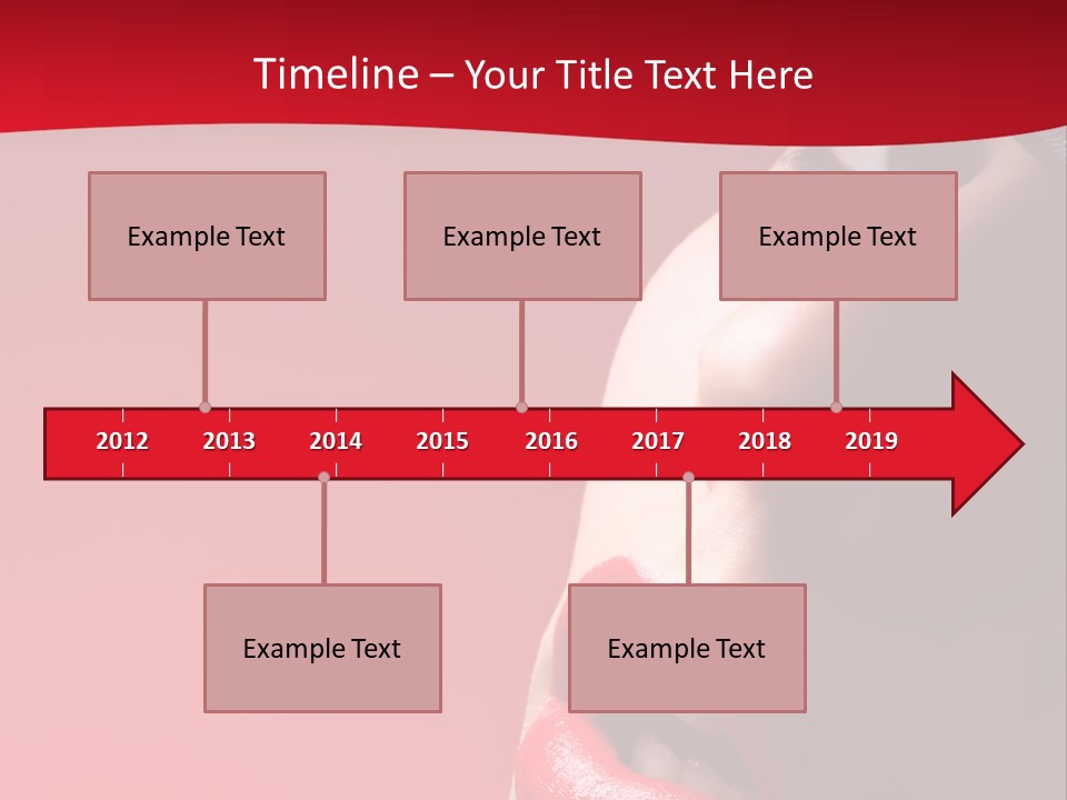 A Woman Wearing A Hat And Red Lipstick PowerPoint Template