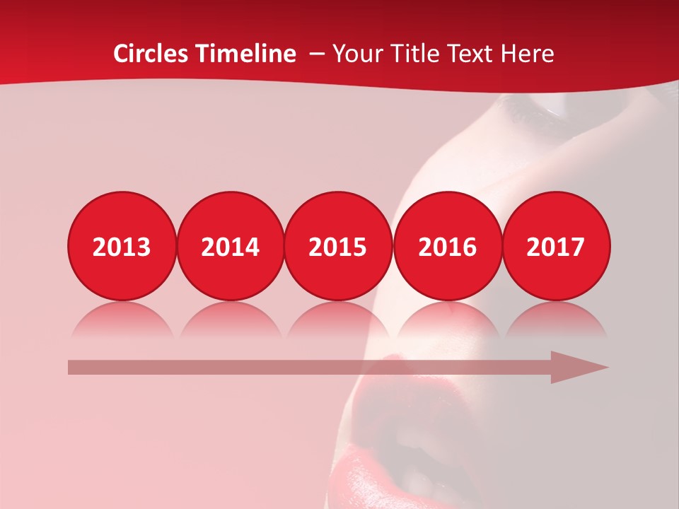 A Woman Wearing A Hat And Red Lipstick PowerPoint Template