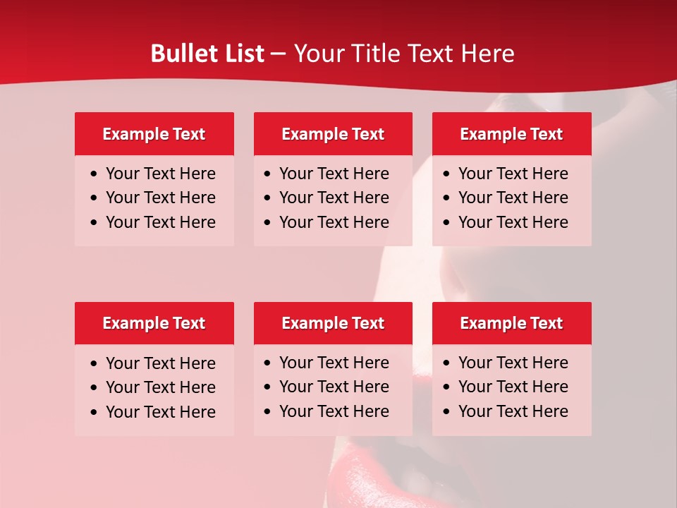 A Woman Wearing A Hat And Red Lipstick PowerPoint Template